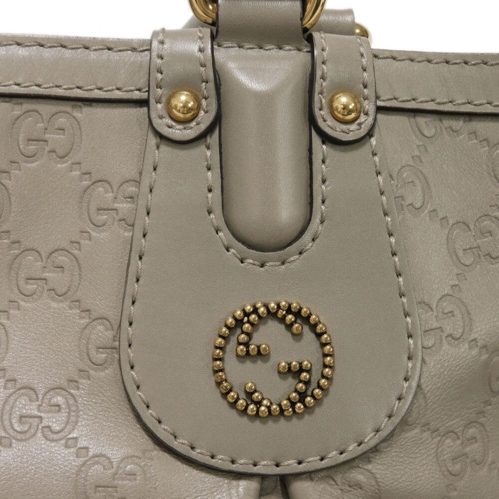 GUCCI Gray Leather Tote Bag - Picture 4 of 16